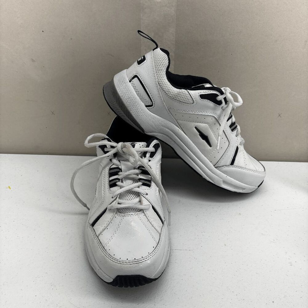 Avia White Leather Walking Shoes Sneakers MNAV41ES215L Men's Size 8.5 W Eur 41.5